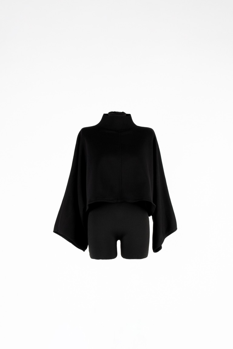 CEM VAN KAY | cropped turtleneck kimono sweater