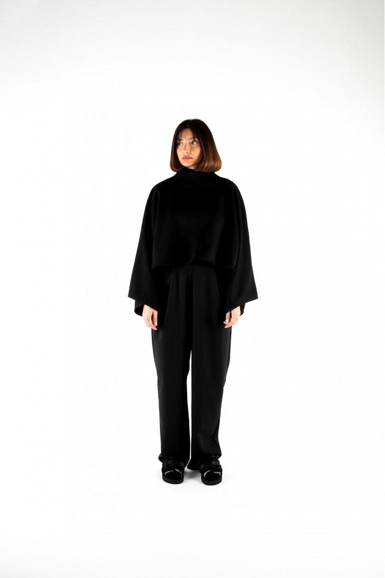 CEM VAN KAY | cropped turtleneck kimono sweater