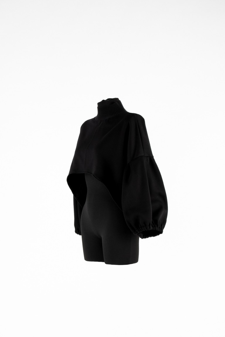 CEM VAN KAY | cropped pouf turtleneck sweater