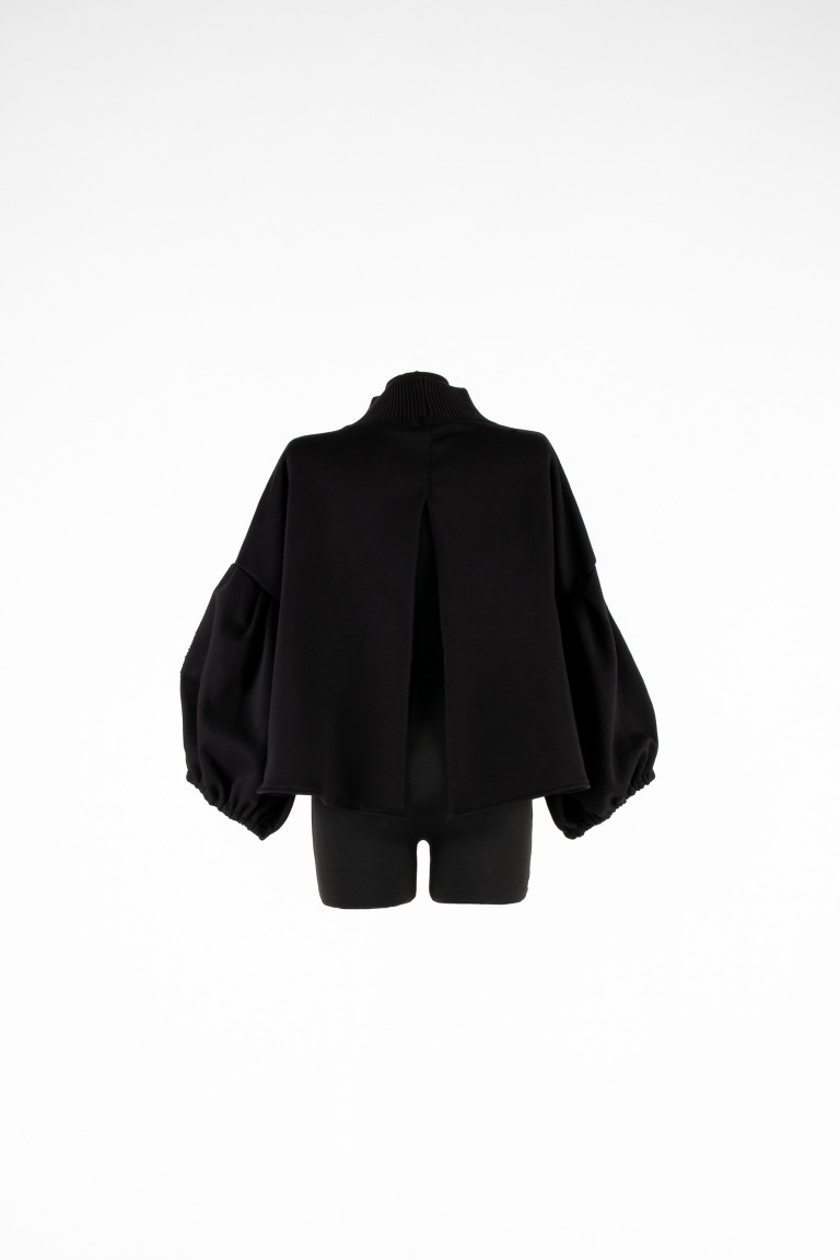 CEM VAN KAY | cropped pouf turtleneck sweater