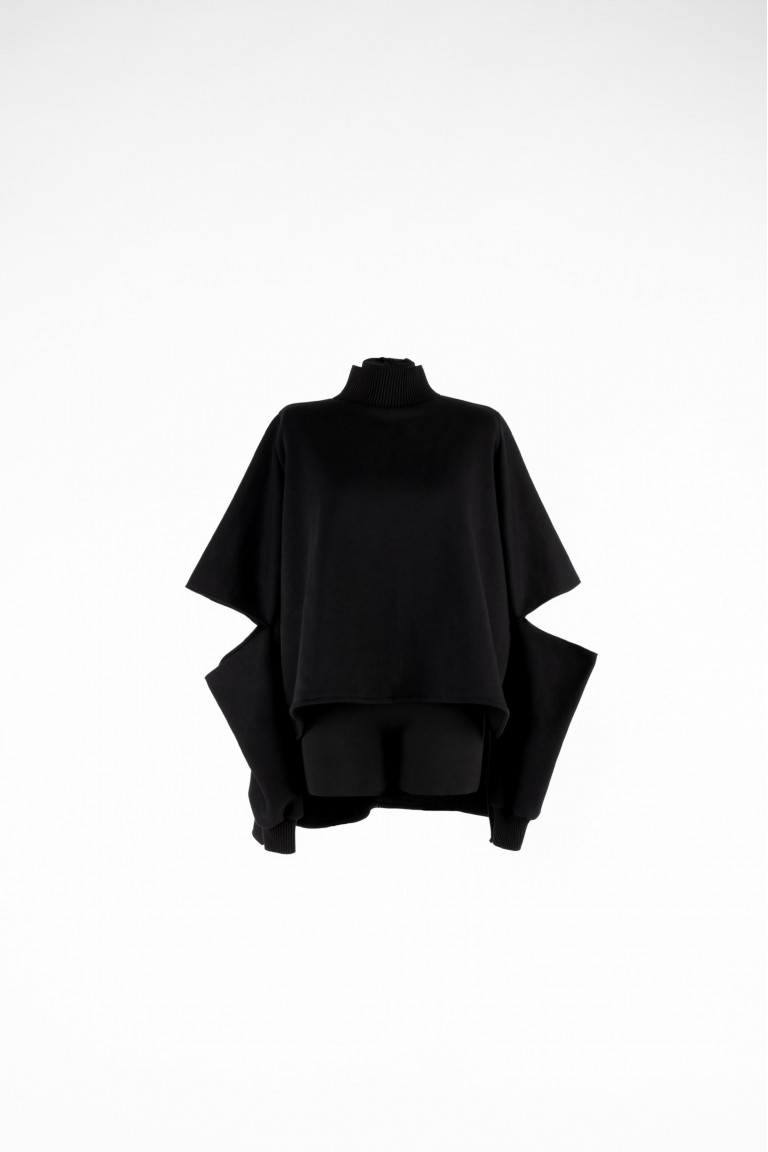 CEM VAN KAY | cut-out asymmetrical turtleneck sweater