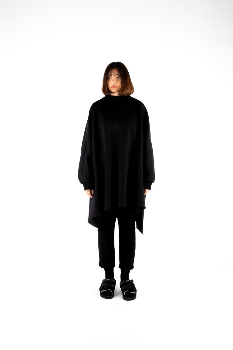 CEM VAN KAY | asymmetrical long turtleneck sweater